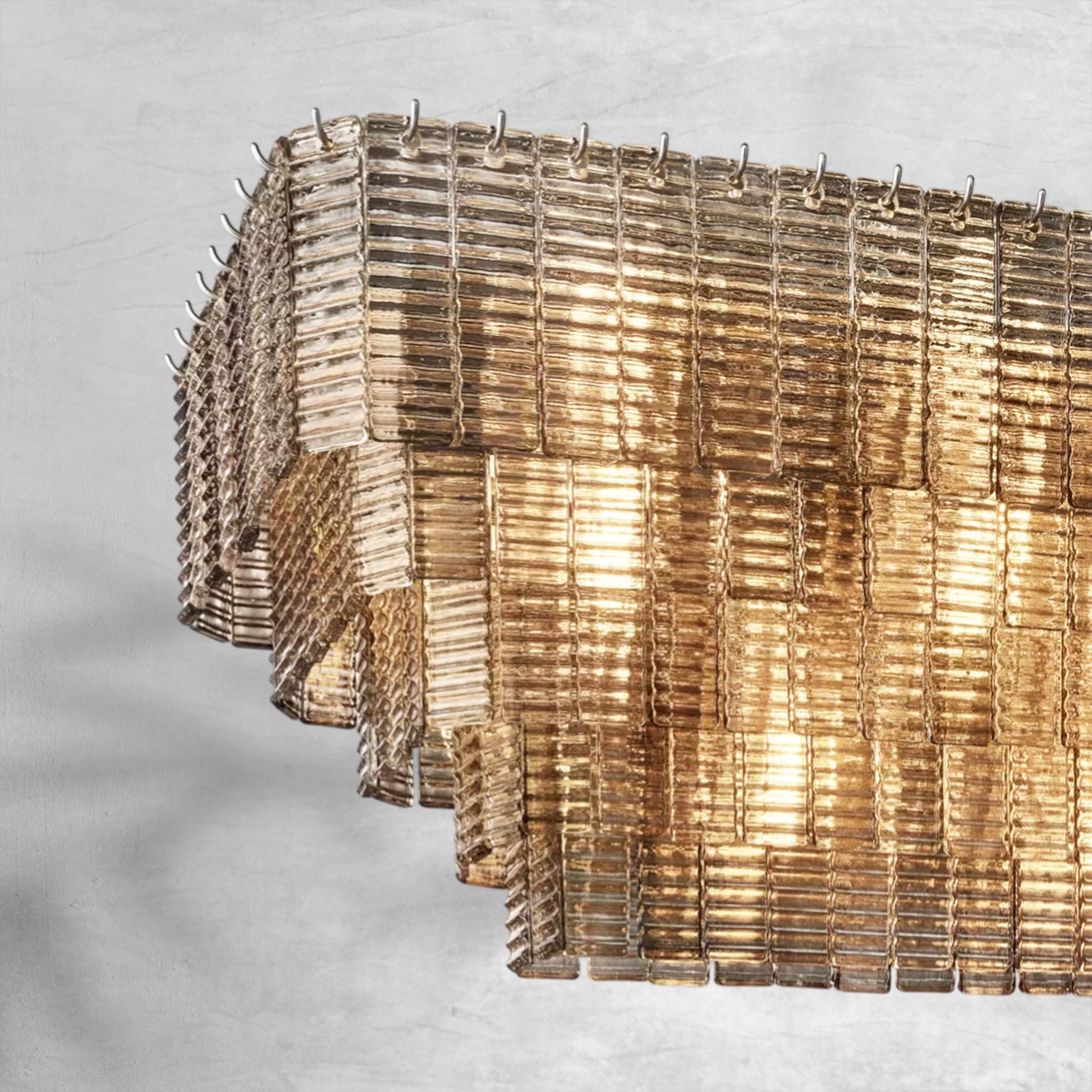 Sirena Smoke Glass Rectangle Chandelier 59" - Camilalamps - CA-VI2023-C1355