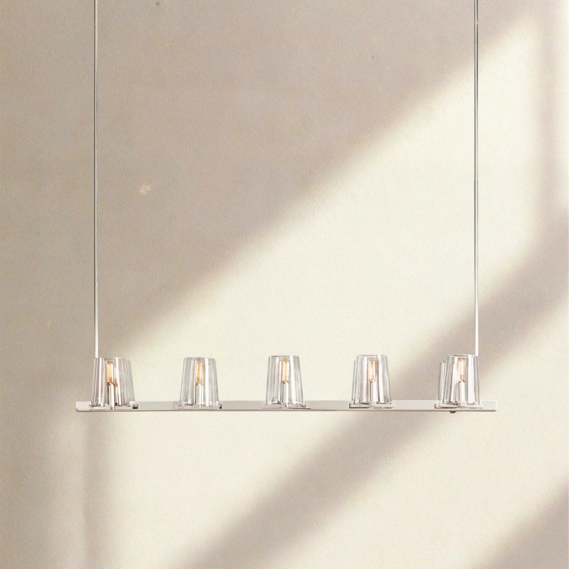 Paricia Glass Linear Chandelier 49", 60” - Camilalamps - CAM1585