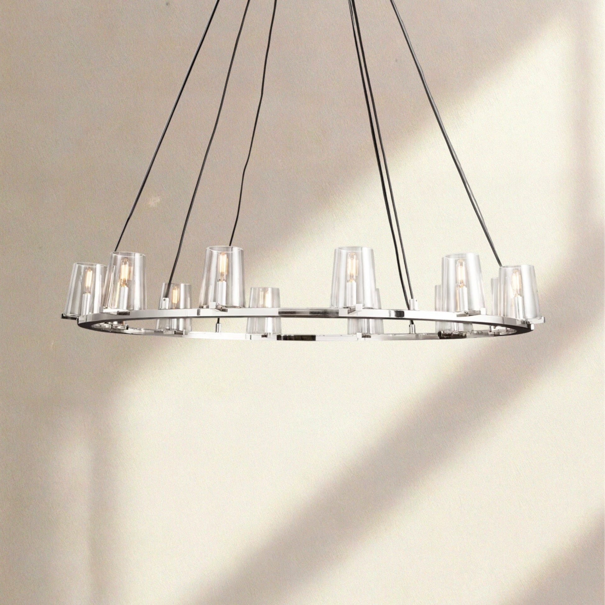 Pauillac Clear Glass Round Chandelier - Camilalamps - EDC-15