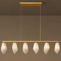 Elegant Gold Alabaster 6 - Light Linear Chandelier for Dining - Camilalamps - CA-B0FPM23N4B