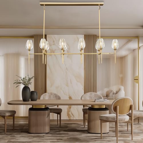 Modern Black Crystal Chandelier 6 Lights 42in Round K9 Tulip Pendant - Camilalamps - CA-B0DD44R37T