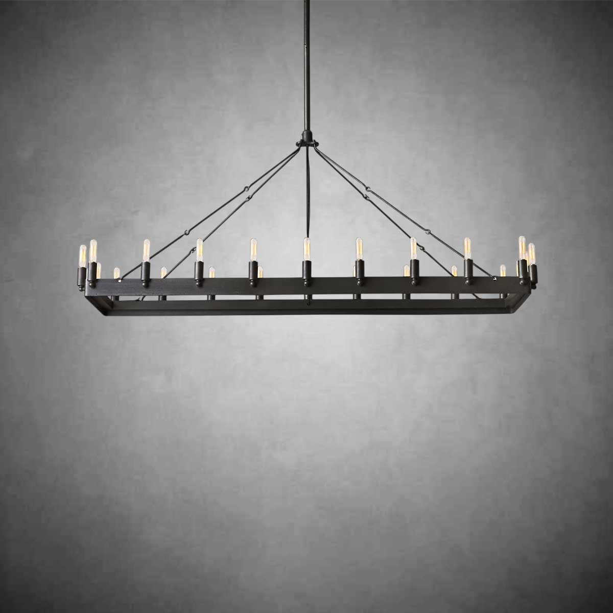 Coviro Rectangular Outdoor Chandelier - Camilalamps - CA-CH2579