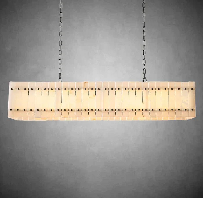 Sun Marcus Alabaster Linear Chandelier 54"72" - Camilalamps - CA - marion - 1