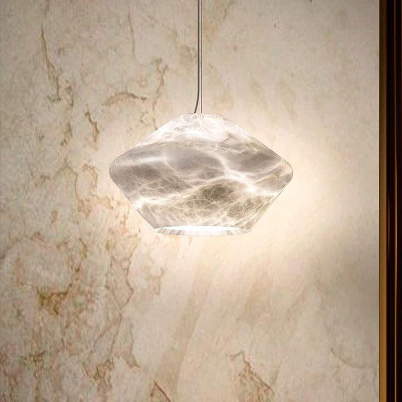 Decorative Alabaster Bedside Pendant Light, Living Room Pendant Light  Kevinstudiolives 10.2" W x 6.3" H  