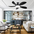 Modern LED Ceiling Fans Low Profile Ceiling Fans with Lights 6 Speeds 48