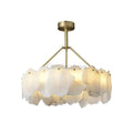 Noah Alabaster Modern Snowflake Round Chandelier chandelier Kevinstudiolives D17.8