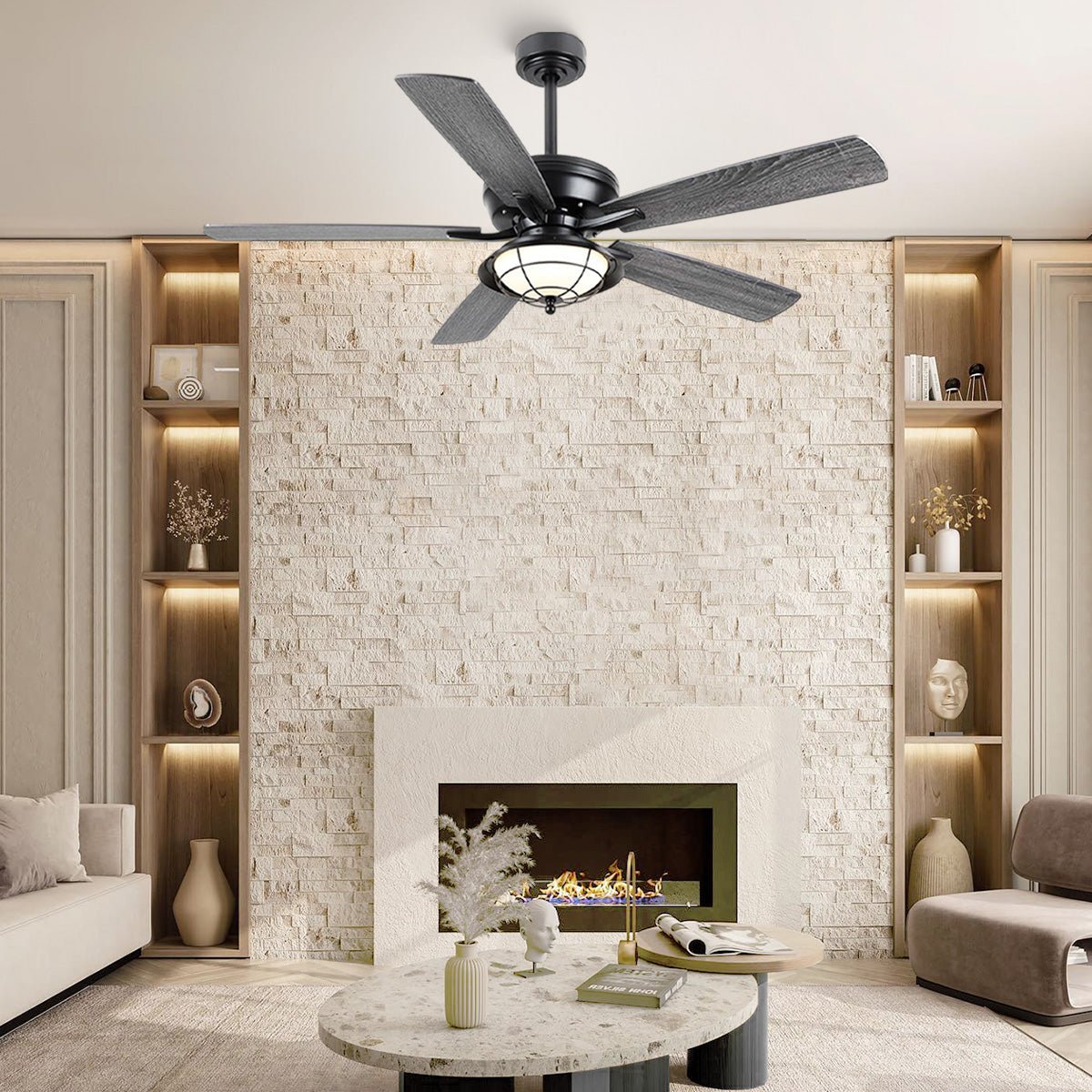 Indoor/Outdoor Ceiling Fans Farmhouse Modern Style 52" - Camilalamps - CA - IO - Celling - Fan