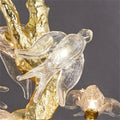 Lucky Bird Glass Tree Branch Chandelier For Staircase - thebelacan
