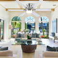 Modern Flush Mount Fans Light Ceiling Fans with Lights Black Low Profile Ceiling Fans 52“ - Camilalamps - CA - CFWL - 020