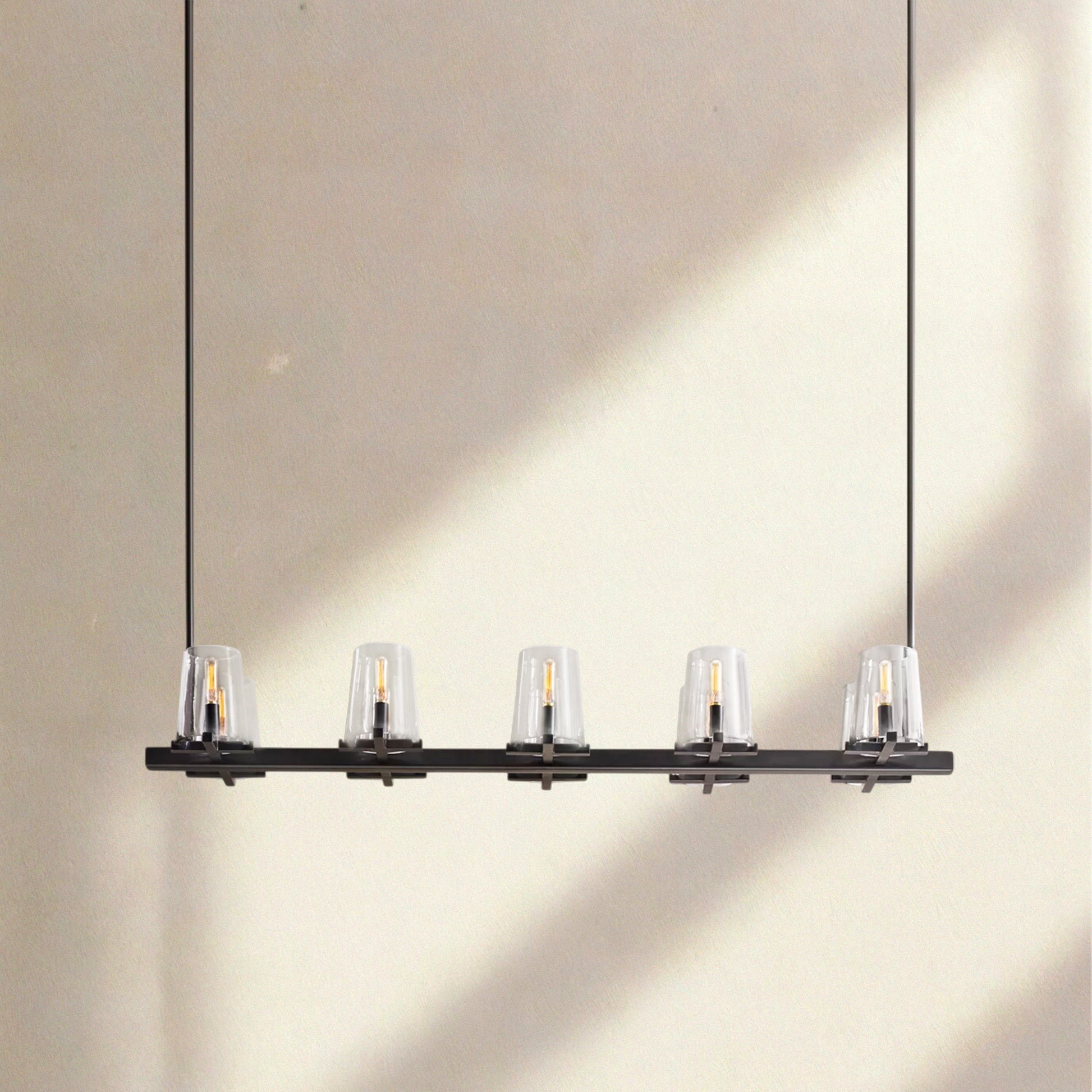 Paricia Glass Linear Chandelier 49", 60” - Camilalamps - CAM1584