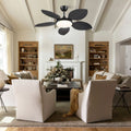 Ceiling Fan Palm Leaf Ceiling Fan 6 Speeds Reversible Ceiling Fans with Lights 48