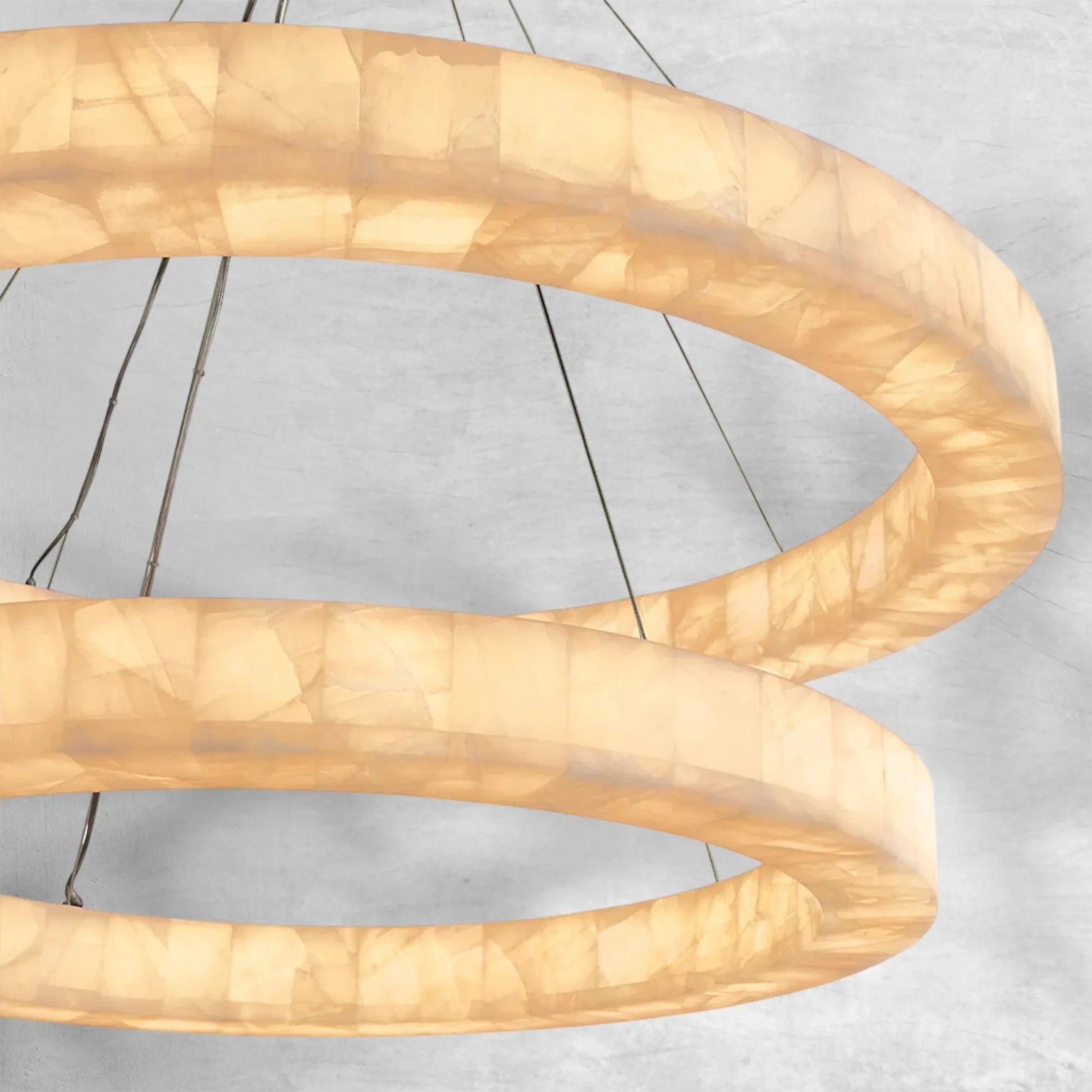 Rivaga 2 - Tier Round Calcite Chandelier 60" - Camilalamps - CA-DE2023-C0713