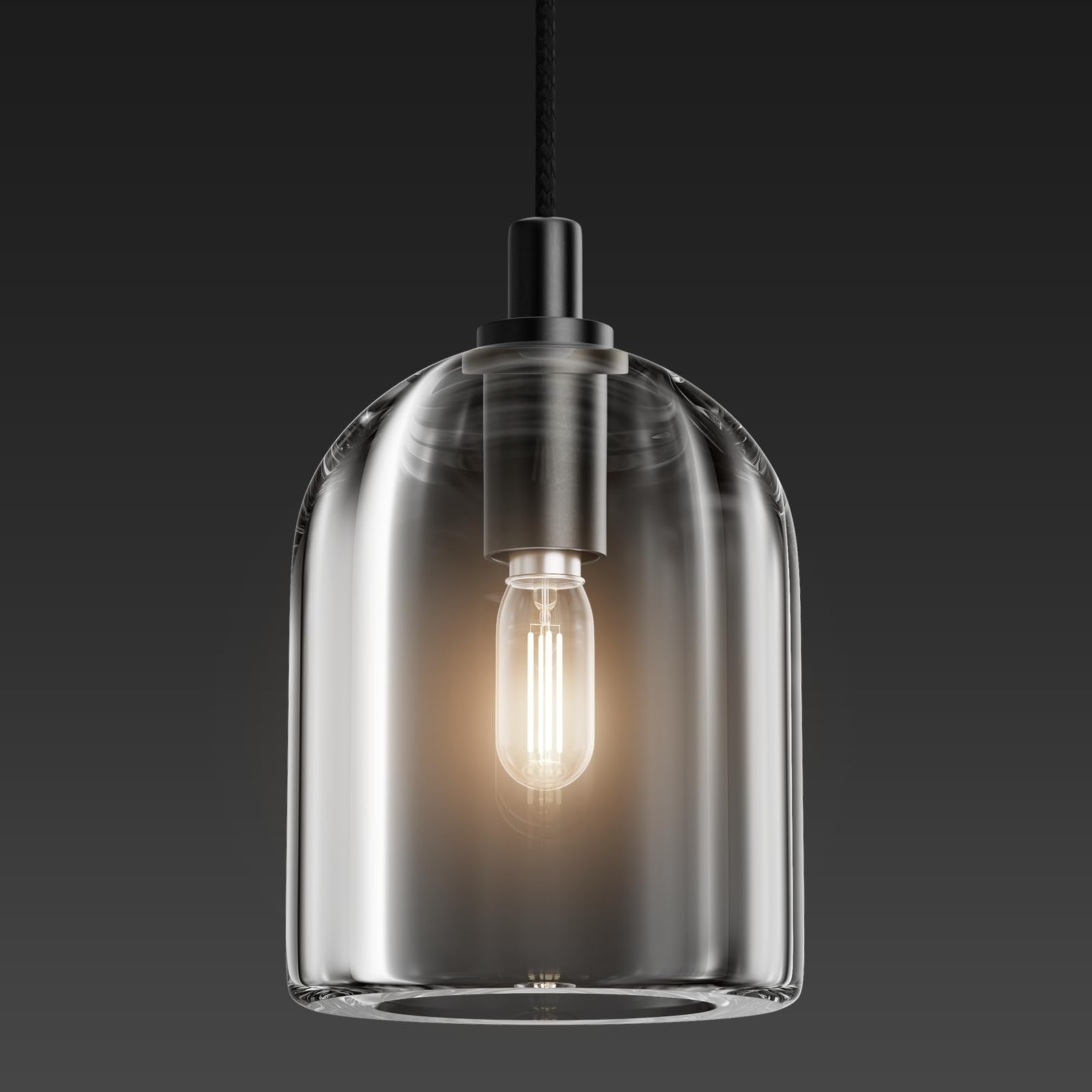 Modern Crystal Wall Sconce, Black Hemisphere Wall Sconce, Black Wall Lamps Indoor for Bedroom Bathroom Vanity Light Fixtures Includes Bulbs
