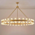 Gold Wagon Wheel Chandelier 60