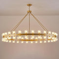 Gold Wagon Wheel Chandelier 60
