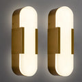 19.7'' Wall Sconces Set of 2, Natural Alabaster Wall Light, Indoor Vanity Light Fixtures for Bathroom,Black Bedside Wall Lamp Perfect for Hallway, Living Room,Bedroom,Stairs(Gift Bulb) - Camilalamps - B0CHYF9LZM