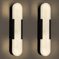 Elegant Black Alabaster Marble Wall Sconce Set of 2 - Camilalamps - CA-B0D83CDMCY