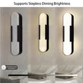 19.7'' Wall Sconces Set of 2, Natural Alabaster Wall Light, Indoor Vanity Light Fixtures for Bathroom,Black Bedside Wall Lamp Perfect for Hallway, Living Room,Bedroom,Stairs(Gift Bulb) - Camilalamps - B0CHYF9LZM