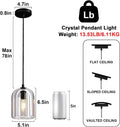 Black Crystal Modern Pendant Light with Adjustable 78‑Inch Height - Camilalamps - CA-B0FDPHPR9G