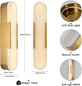 Luxury Alabaster Brass Wall Sconce Set of Two - Camilalamps - CA-B0CDP1MH17