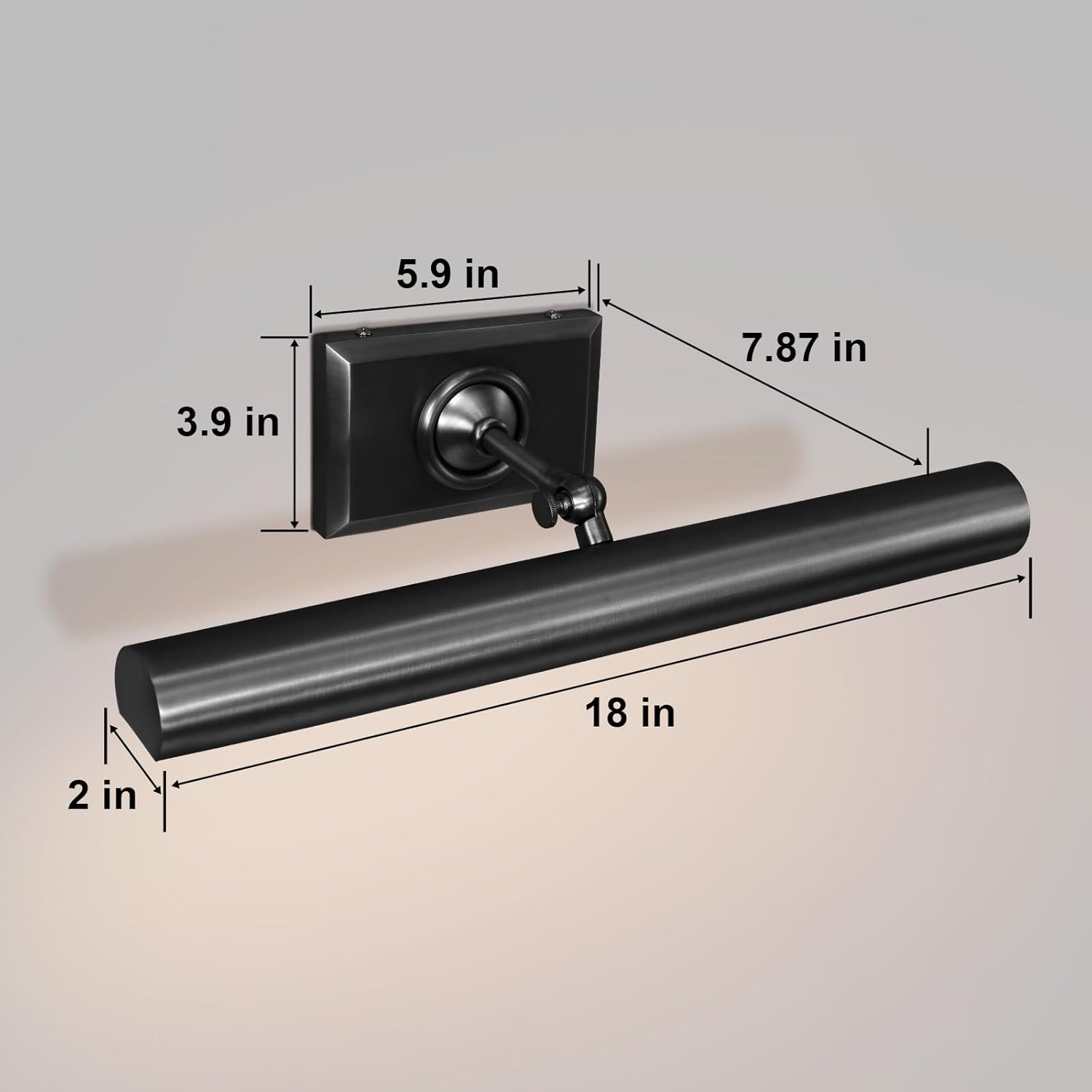 18 - Inch Brass Adjustable Dimmable Picture Light for Wall - Camilalamps - CA-B0FCS5Z3HR