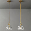 7 - inch Glass Brass Pendant Light with Adjustable Height – 2 Pack - Camilalamps - CA-B0FHV9CDJX