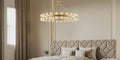 Gold 48‑Inch Wagon Wheel Chandelier with 48 Crystal Lights - Camilalamps - CA-B0DN9CZHJS