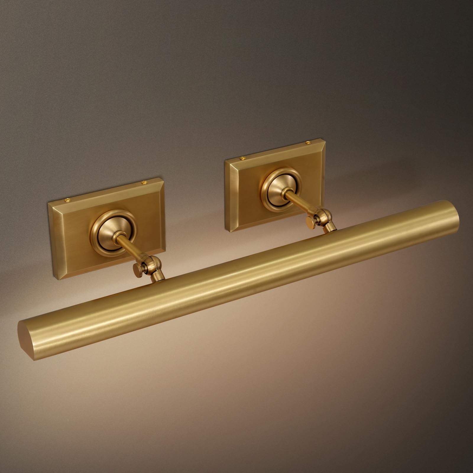 Picture Light for Wall, 18in Brass Painting Sconce Poster Light, Hardwired Picture 2 Lighting Dimmable Art Display Light for Picture Frame Wall Gallery Bedroom Living Room-Included Bulbs (Gold)