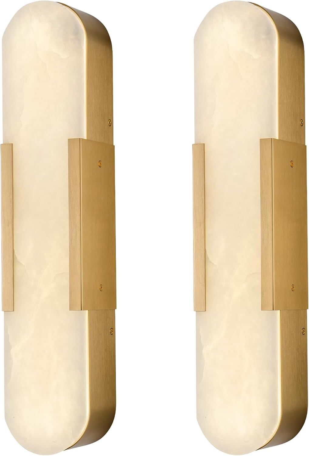 Luxury Alabaster Brass Wall Sconce Set of Two - Camilalamps - CA-B0CDP1MH17