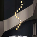 Elegant Gold Crystal 14 - Light Adjustable Staircase Chandelier for Modern Homes - Camilalamps - CA-B0D6BL5C88