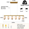 Elegant Gold Alabaster 6 - Light Linear Chandelier for Dining - Camilalamps - CA-B0FPM23N4B