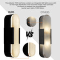 19.7'' Wall Sconces Set of 2, Natural Alabaster Wall Light, Indoor Vanity Light Fixtures for Bathroom,Black Bedside Wall Lamp Perfect for Hallway, Living Room,Bedroom,Stairs(Gift Bulb) - Camilalamps - B0CHYF9LZM