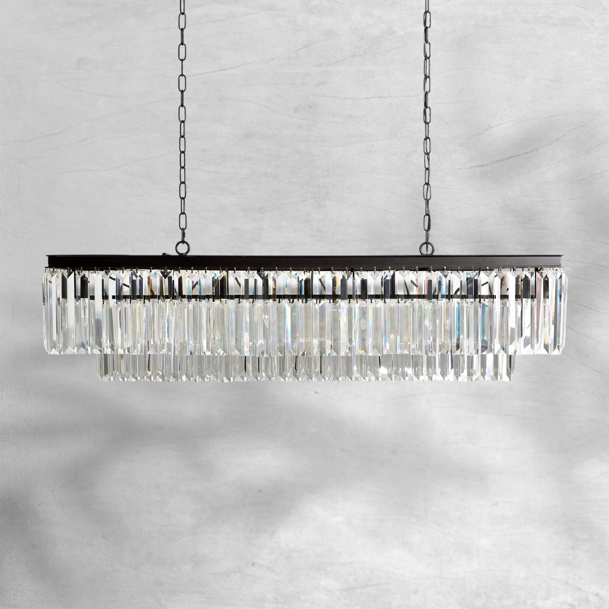 Leyland Tiered Rectangular Chandelier - Camilalamps - CA - 652036H03773