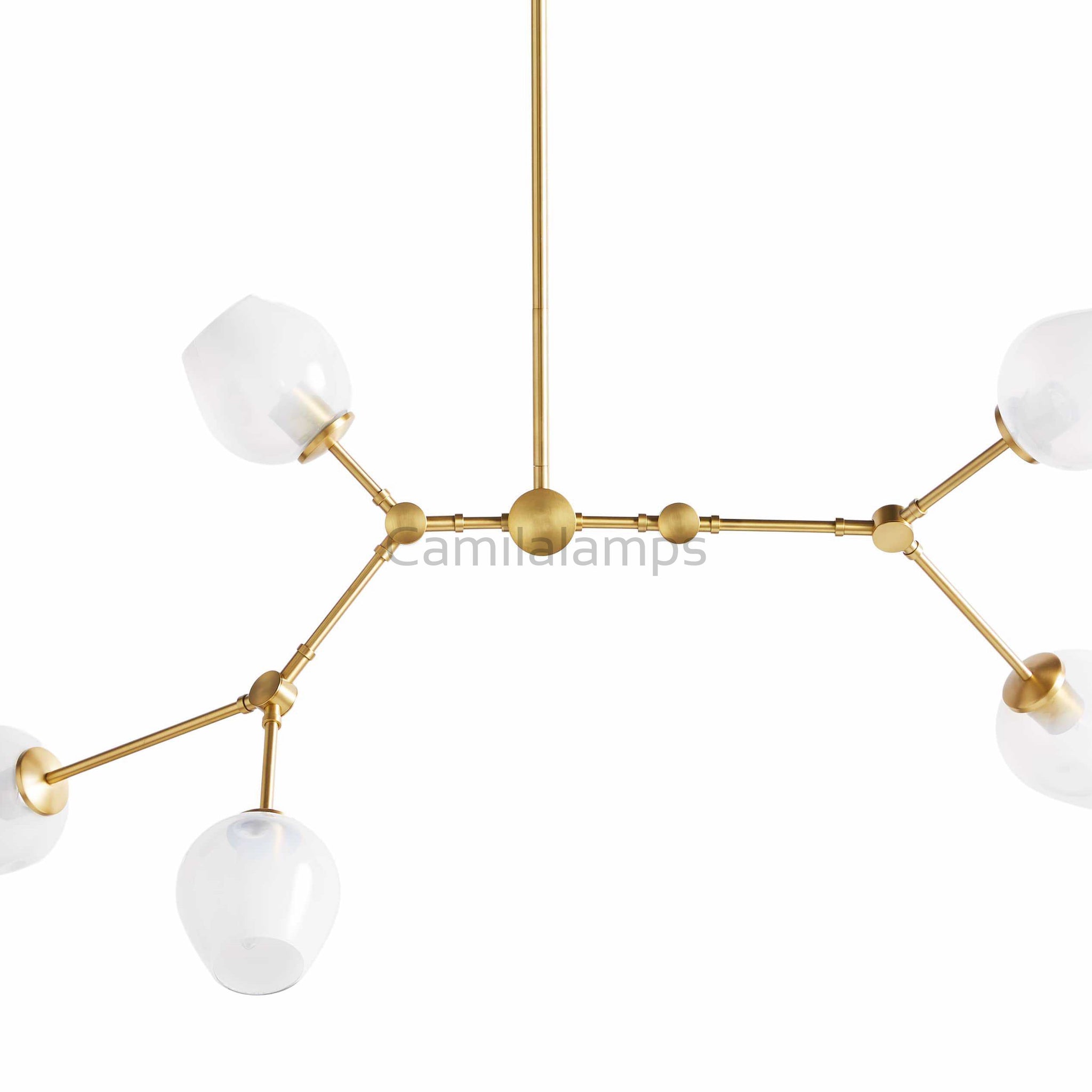Aurelia Brass Linear Chandelier 52''