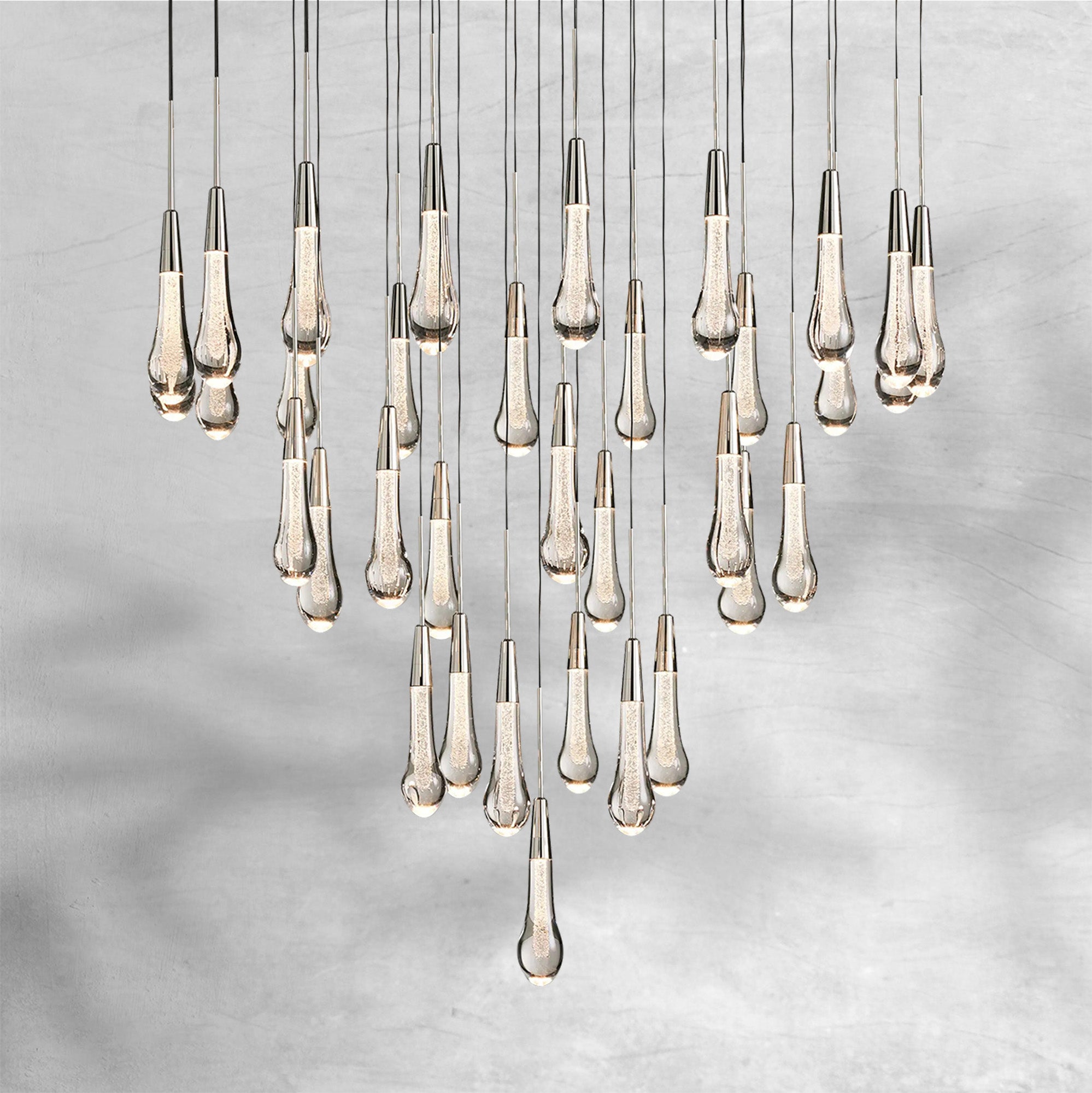 Solitaire Round Chandelier 17"24"36"58"