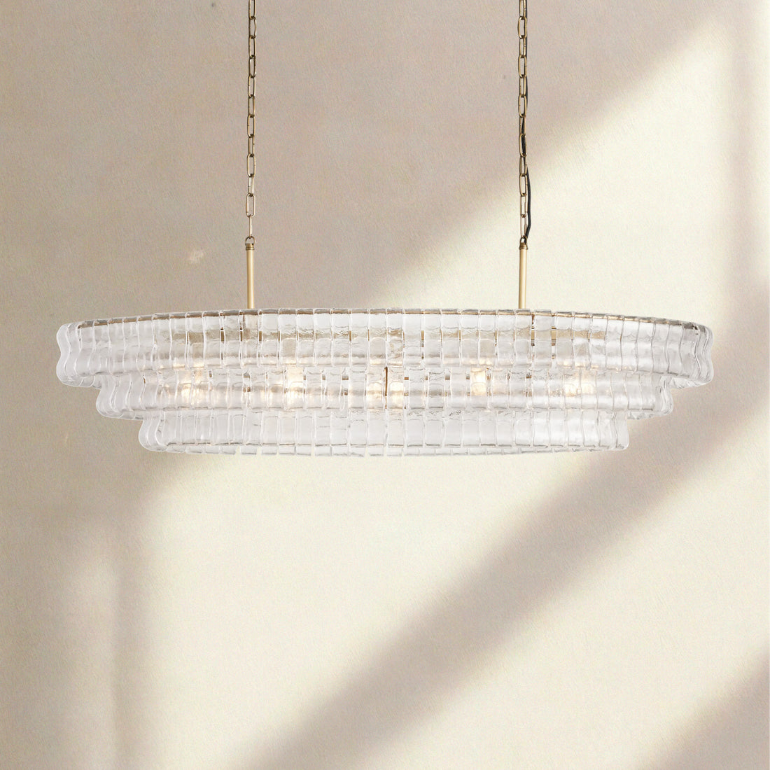 Ghiaccio Oval Chandelier 54"65"