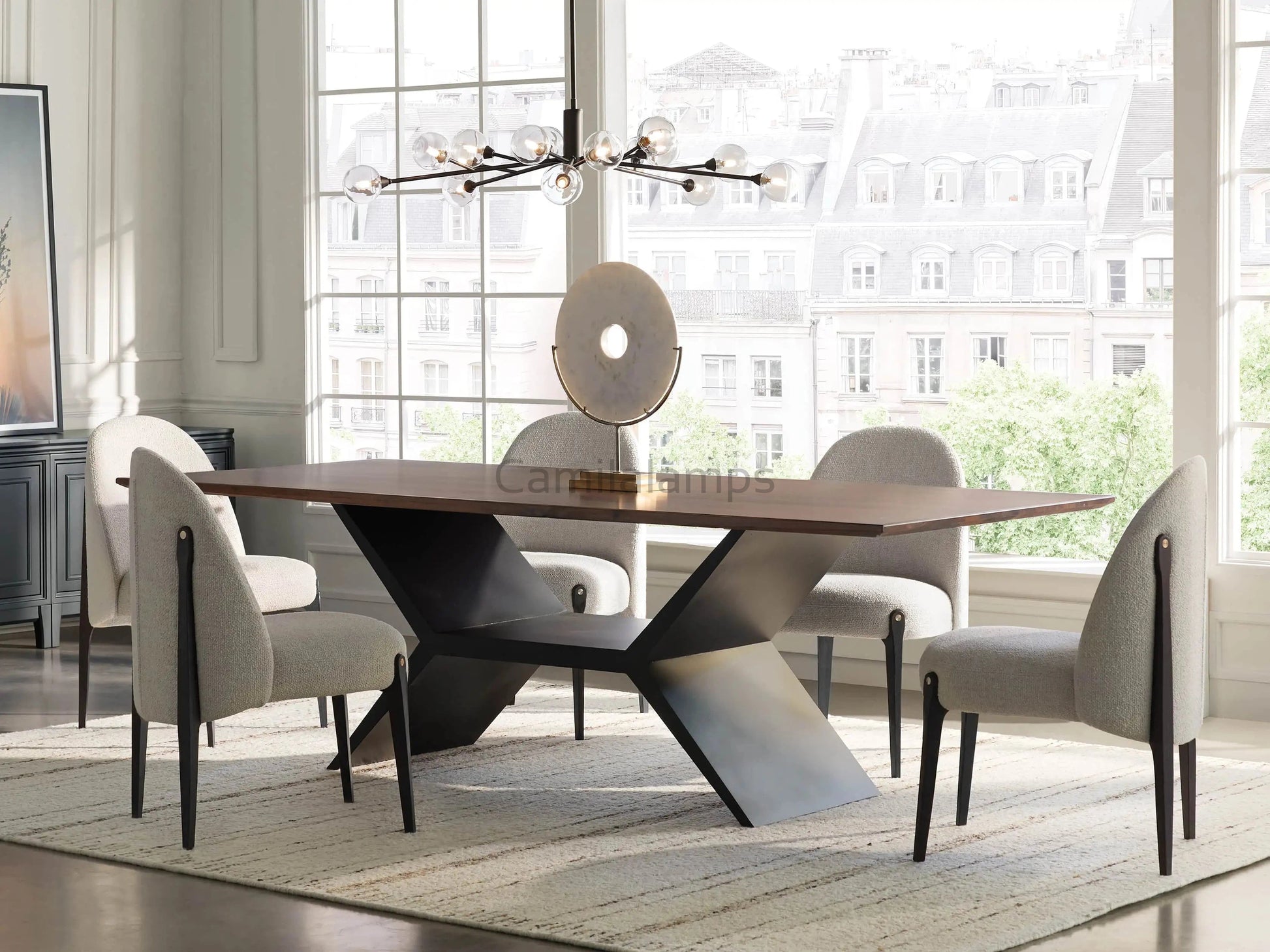 Sayre Round Clear Glass Globe Chandelier - Camilalamps - CAA - 10018A8