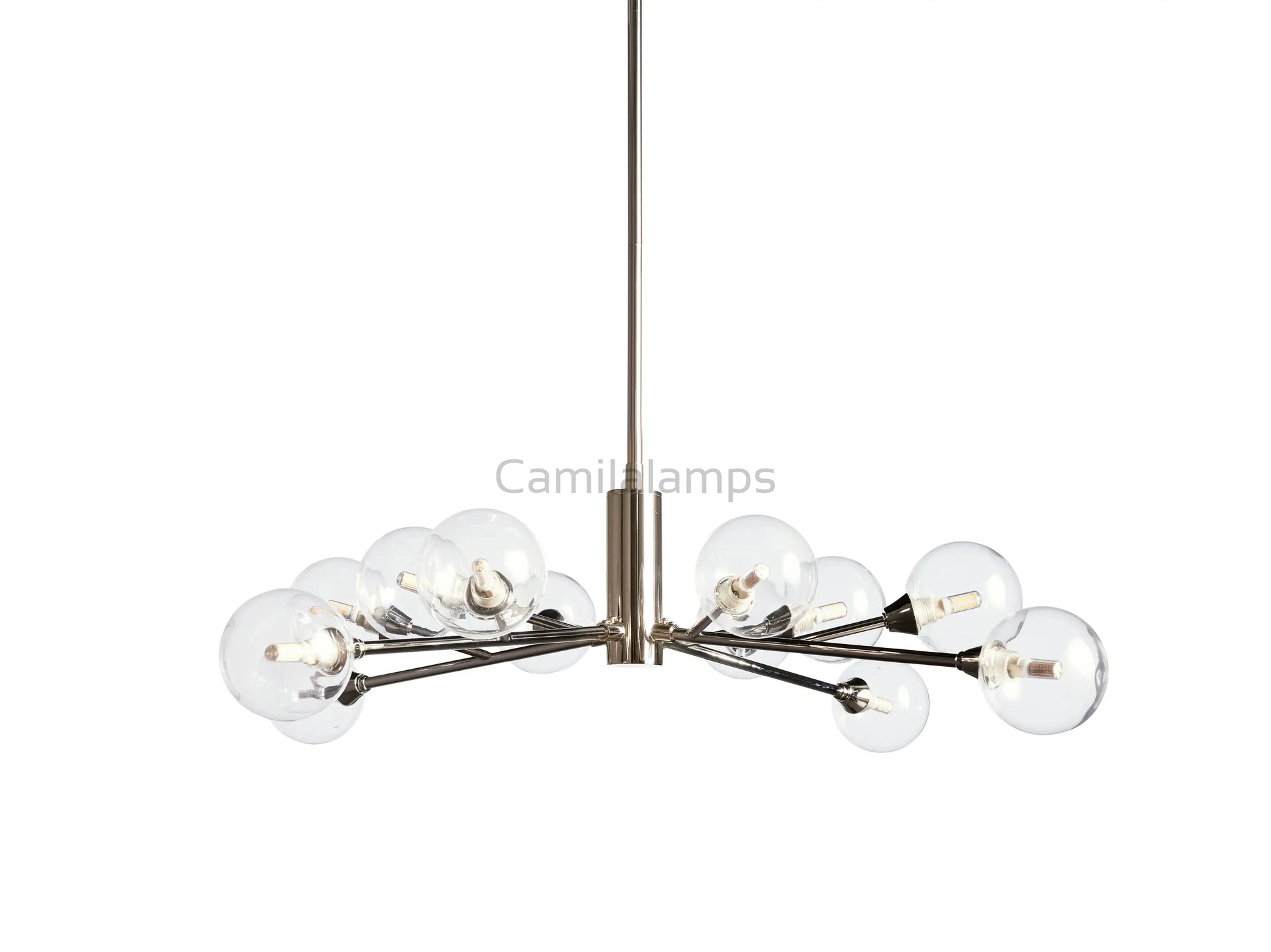 Sayre Round Clear Glass Globe Chandelier - Camilalamps - CAA - 10019A0