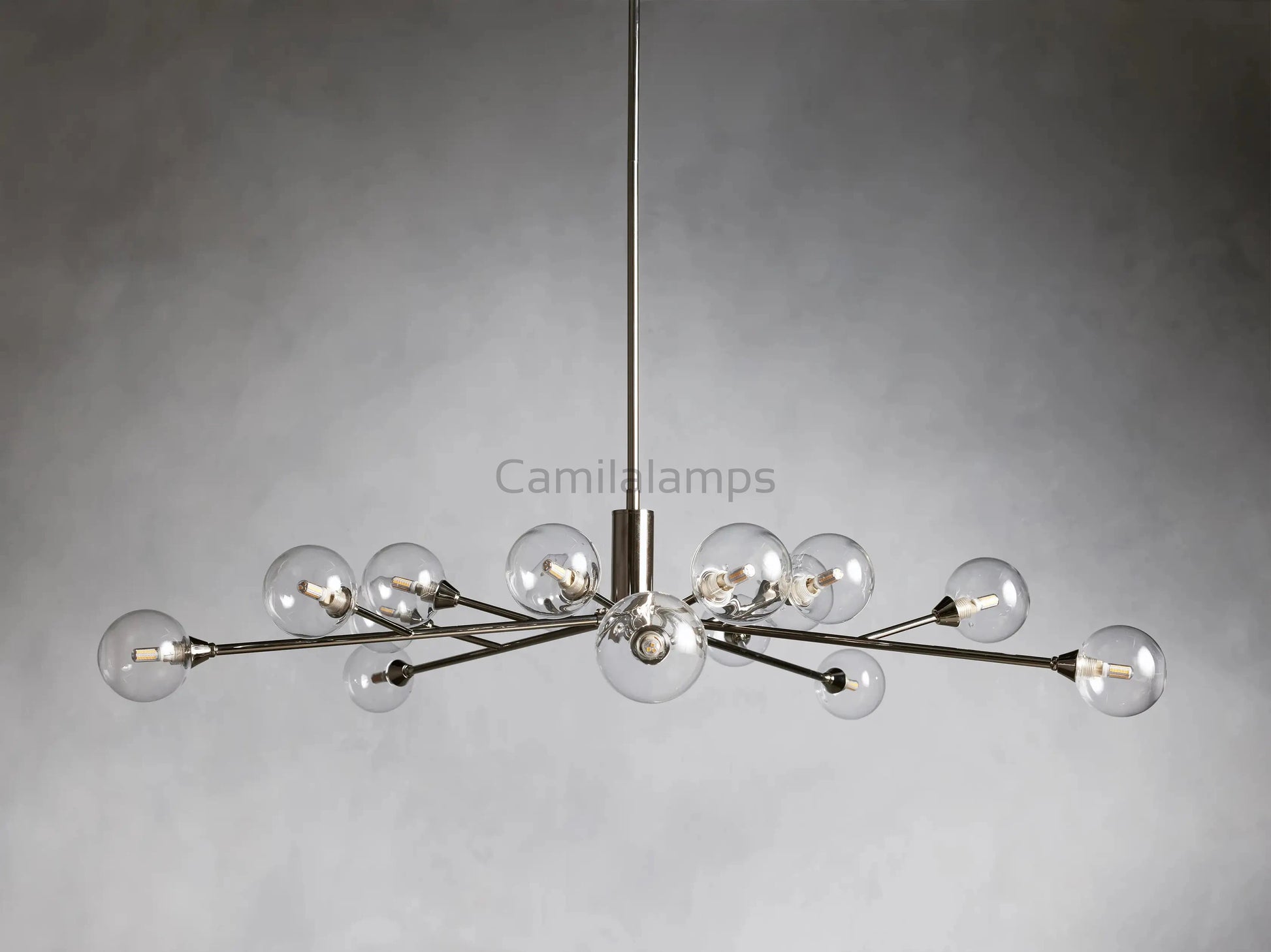 Sayre Round Clear Glass Globe Chandelier - Camilalamps - CAA - 10018A8