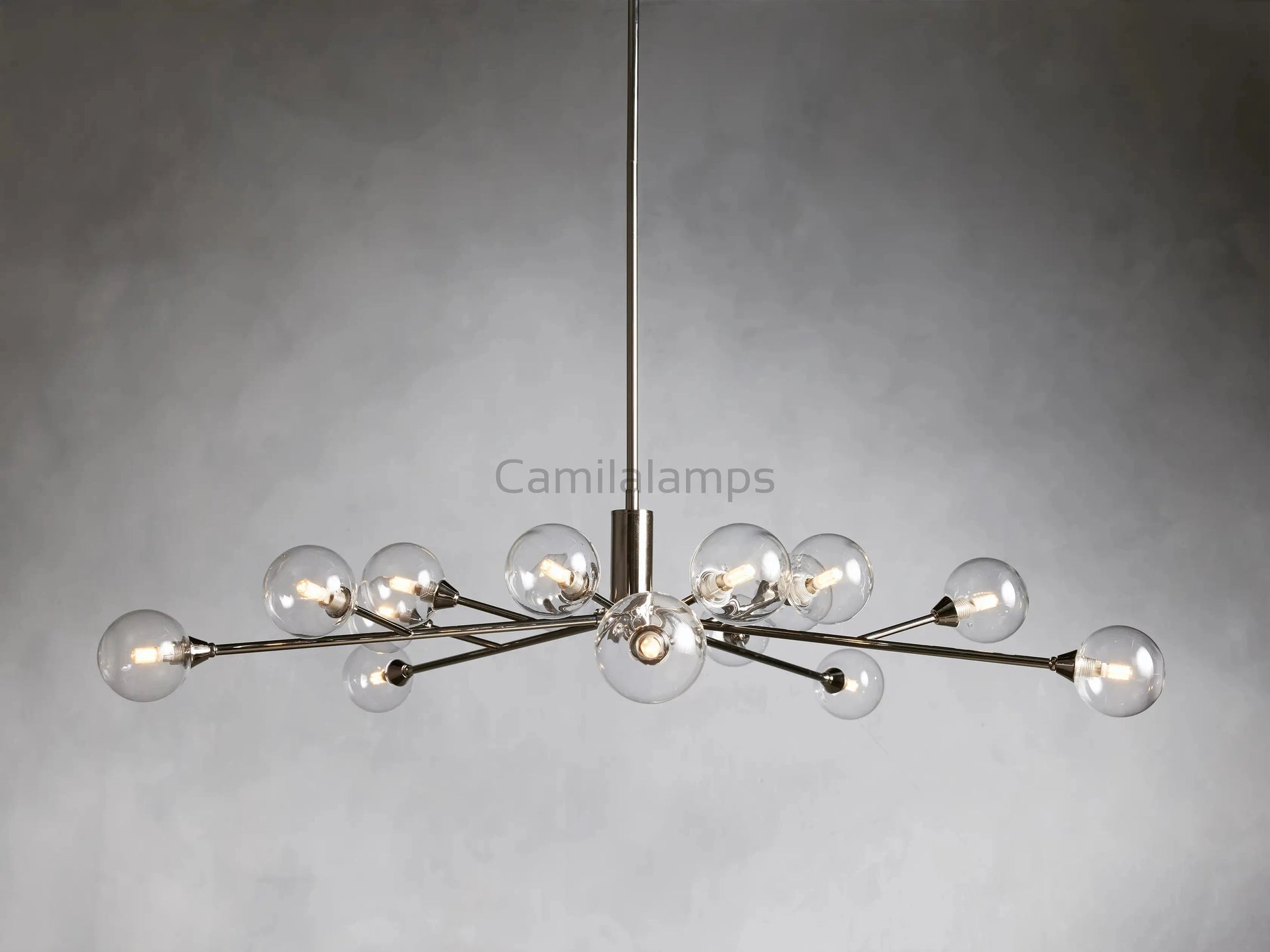 Sayre Round Clear Glass Globe Chandelier - Camilalamps - CAA - 10018A8
