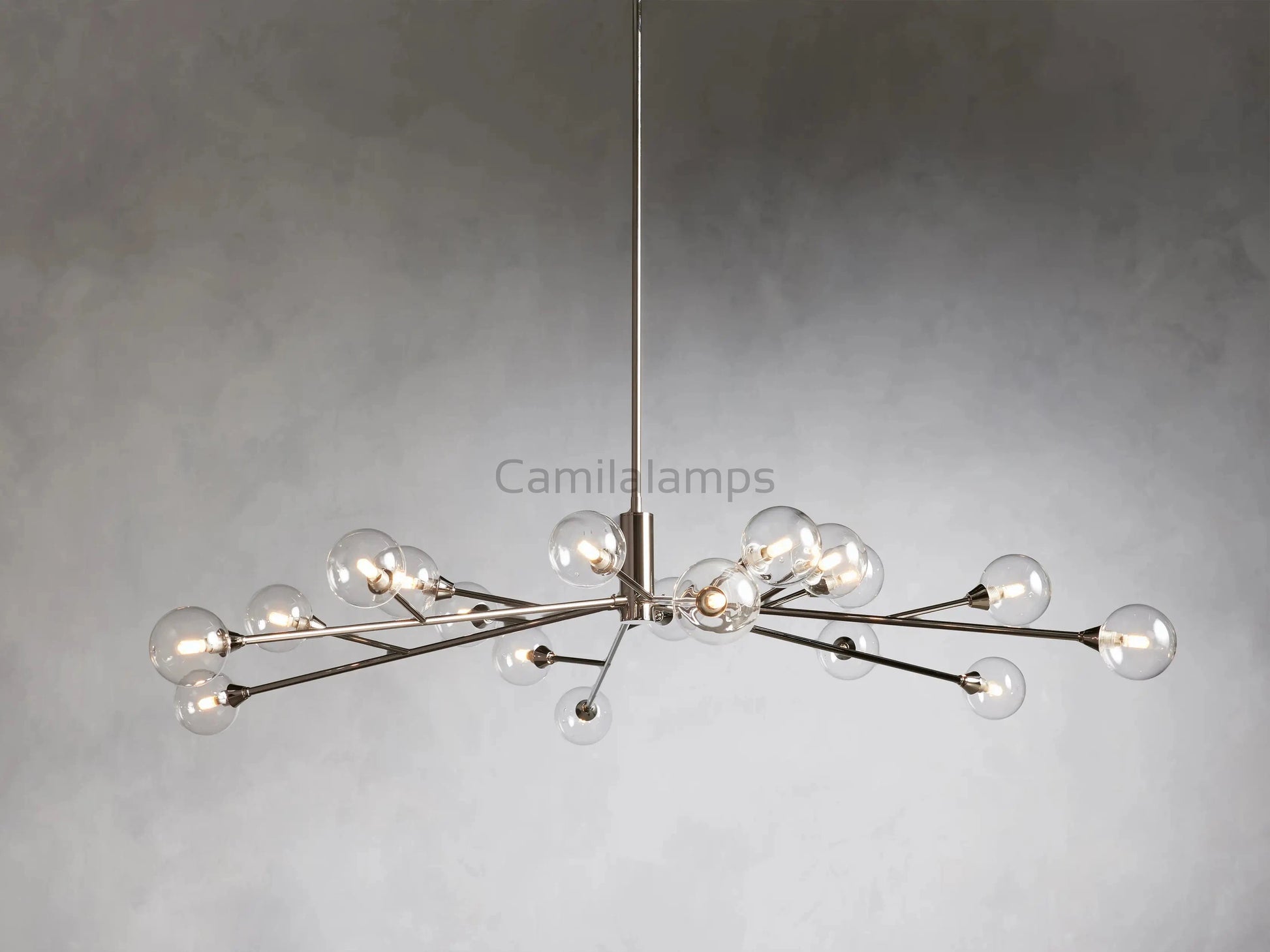 Sayre Round Clear Glass Globe Chandelier - Camilalamps - CAA - 10018A8
