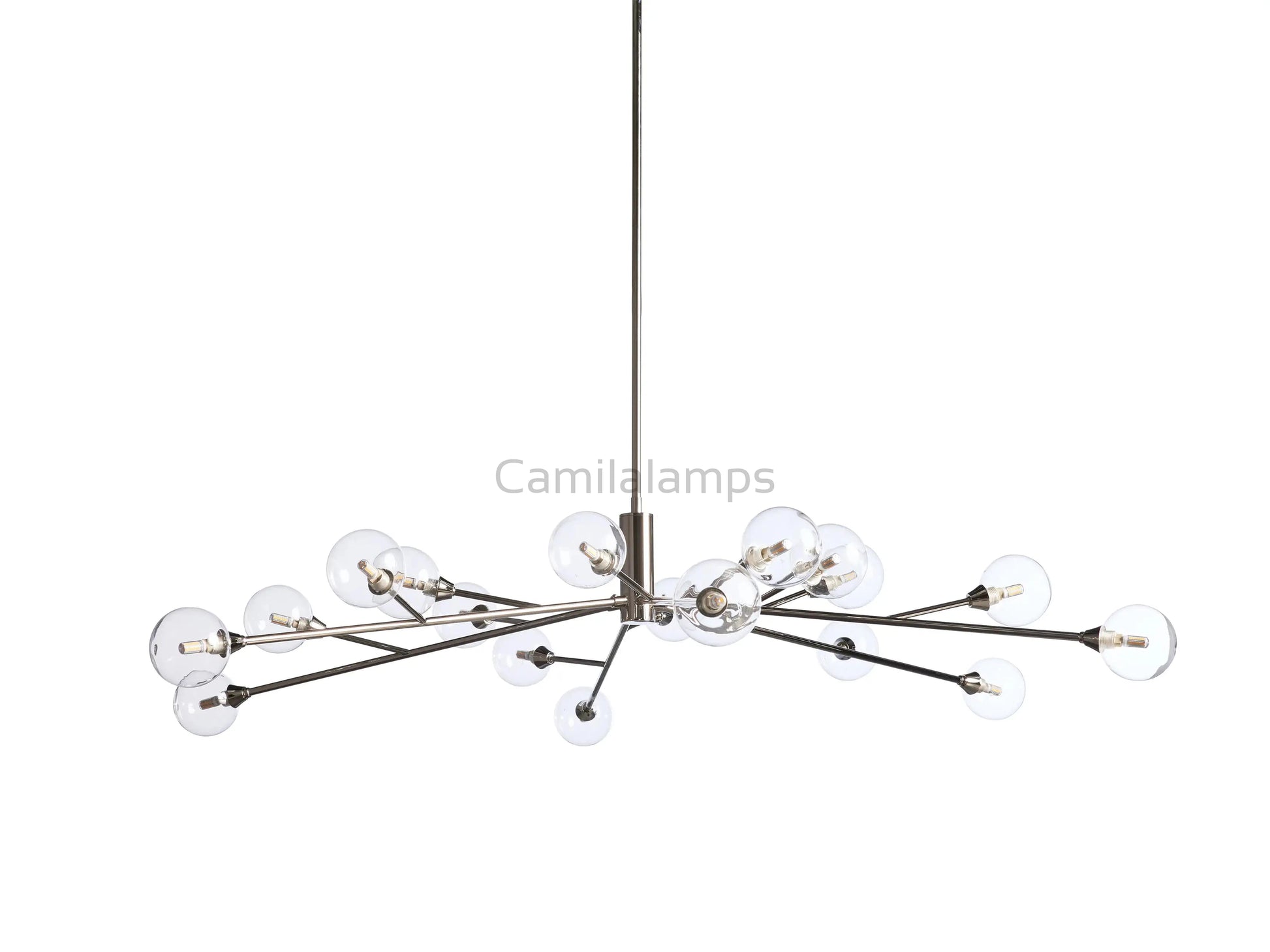 Sayre Round Clear Glass Globe Chandelier - Camilalamps - CAA - 10018A8