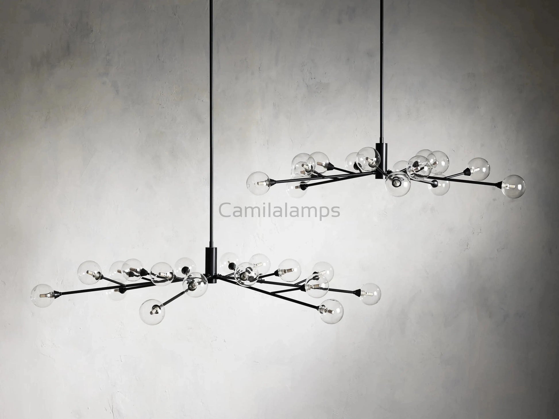 Sayre Round Clear Glass Globe Chandelier - Camilalamps - CAA - 10018A8