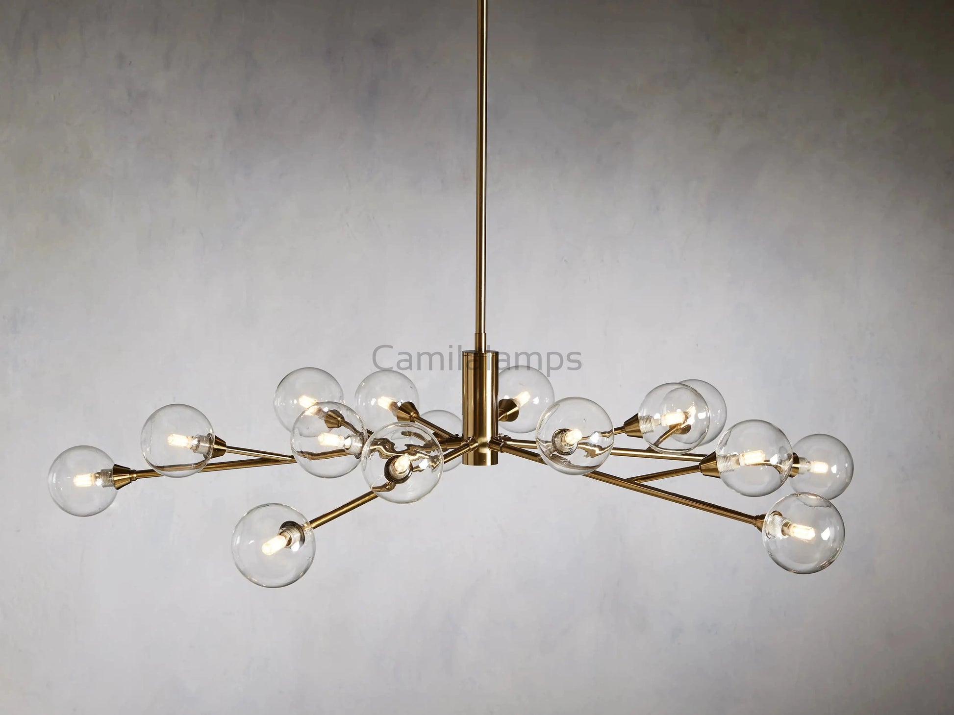 Sayre Round Clear Glass Globe Chandelier - Camilalamps - CAA - 10018A8
