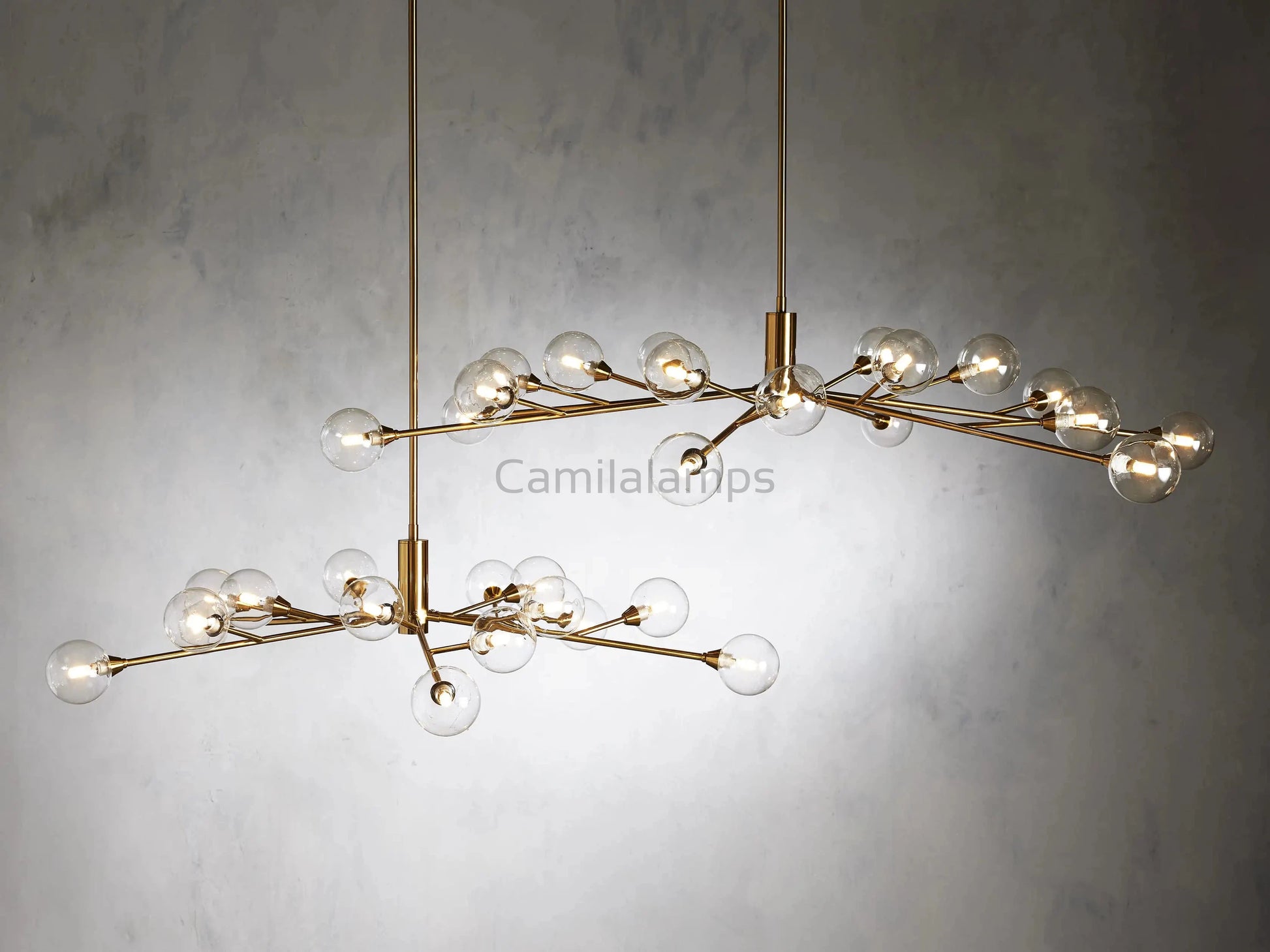 Sayre Round Clear Glass Globe Chandelier - Camilalamps - CAA - 10018A8