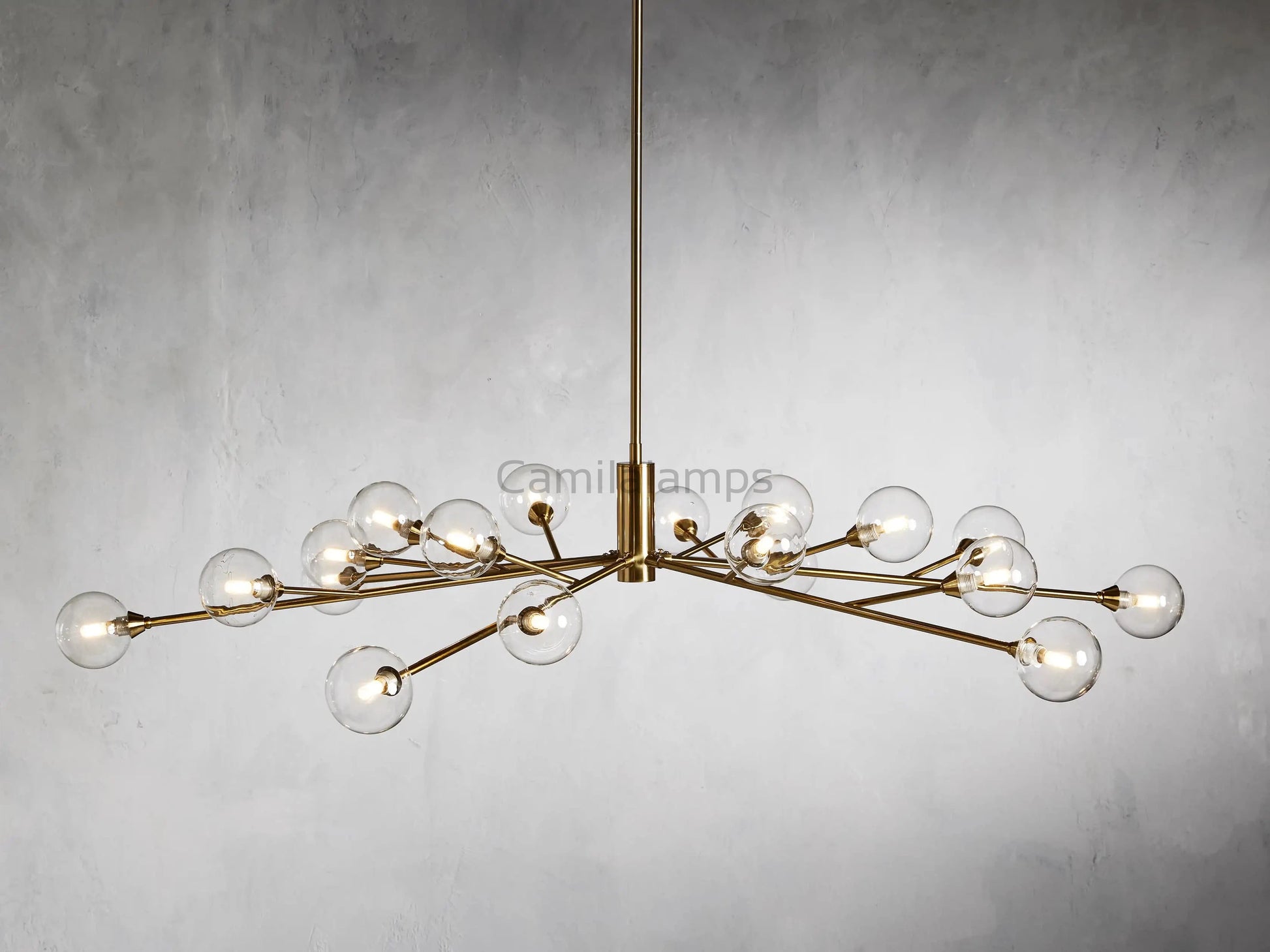 Sayre Round Clear Glass Globe Chandelier - Camilalamps - CAA - 10018A8