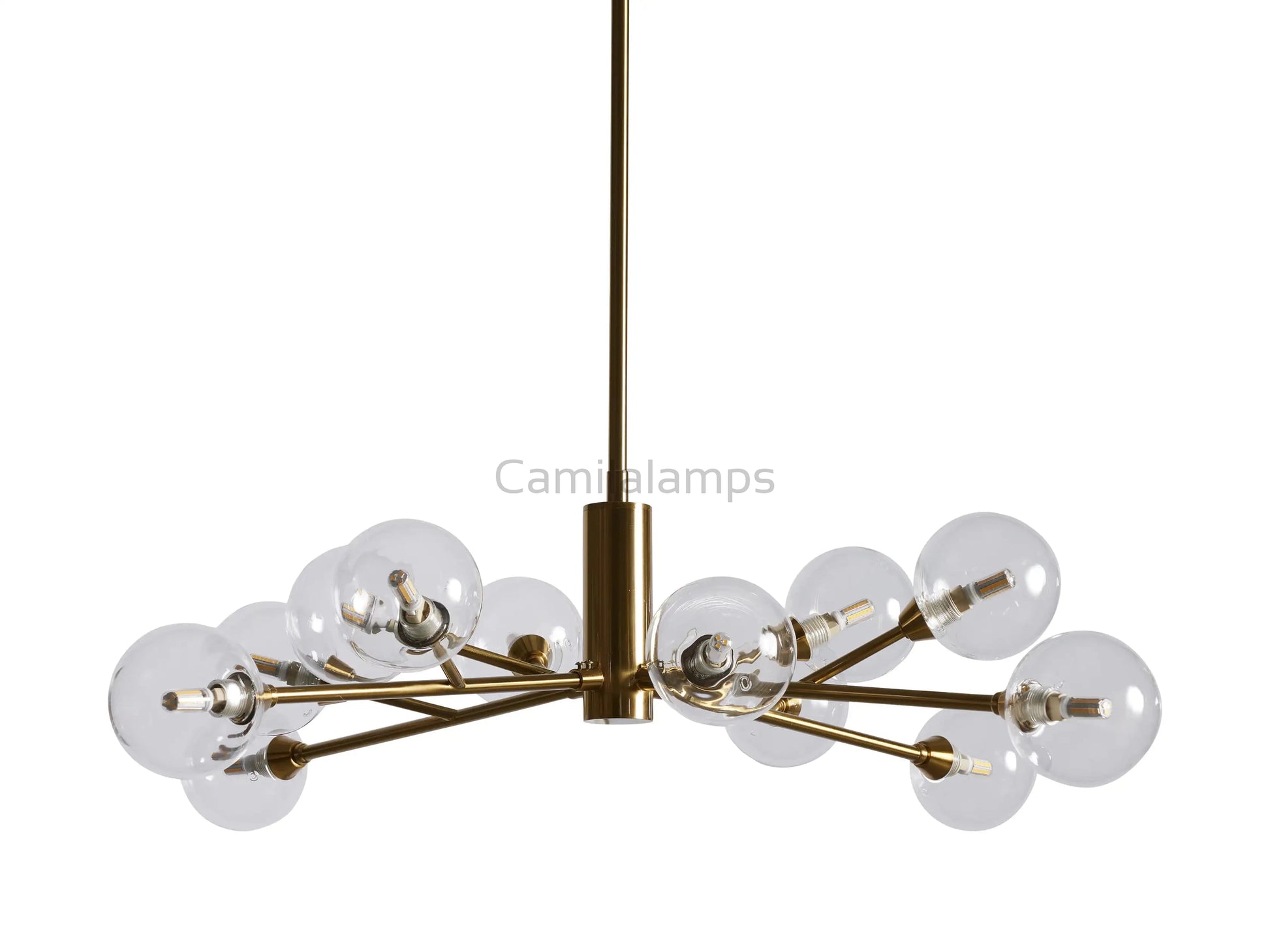 Sayre Round Clear Glass Globe Chandelier - Camilalamps - CAA - 10019A0