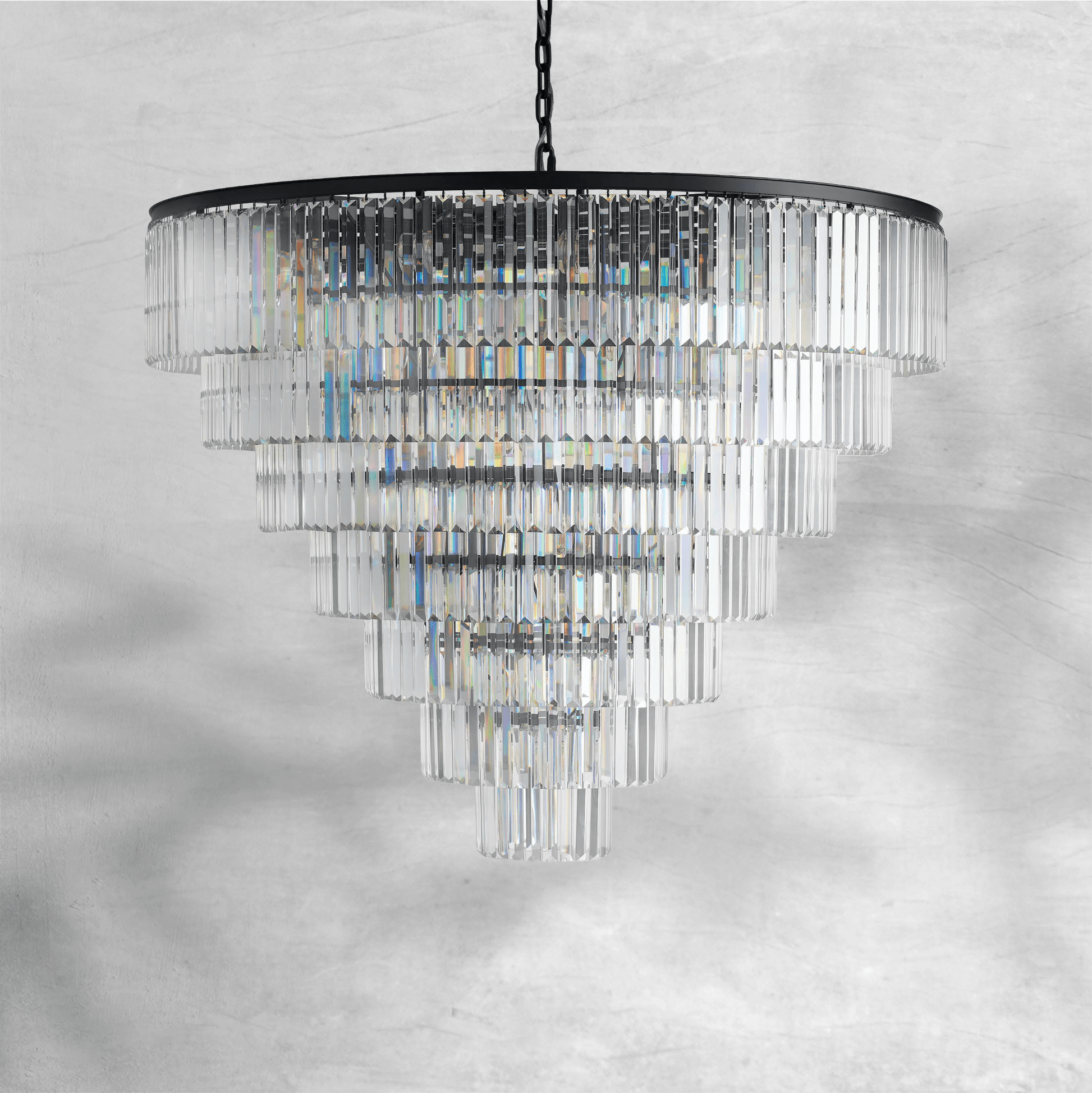 Leyland Tiered Round Chandelier 48"60" - Camilalamps - CA - 662036H748KT