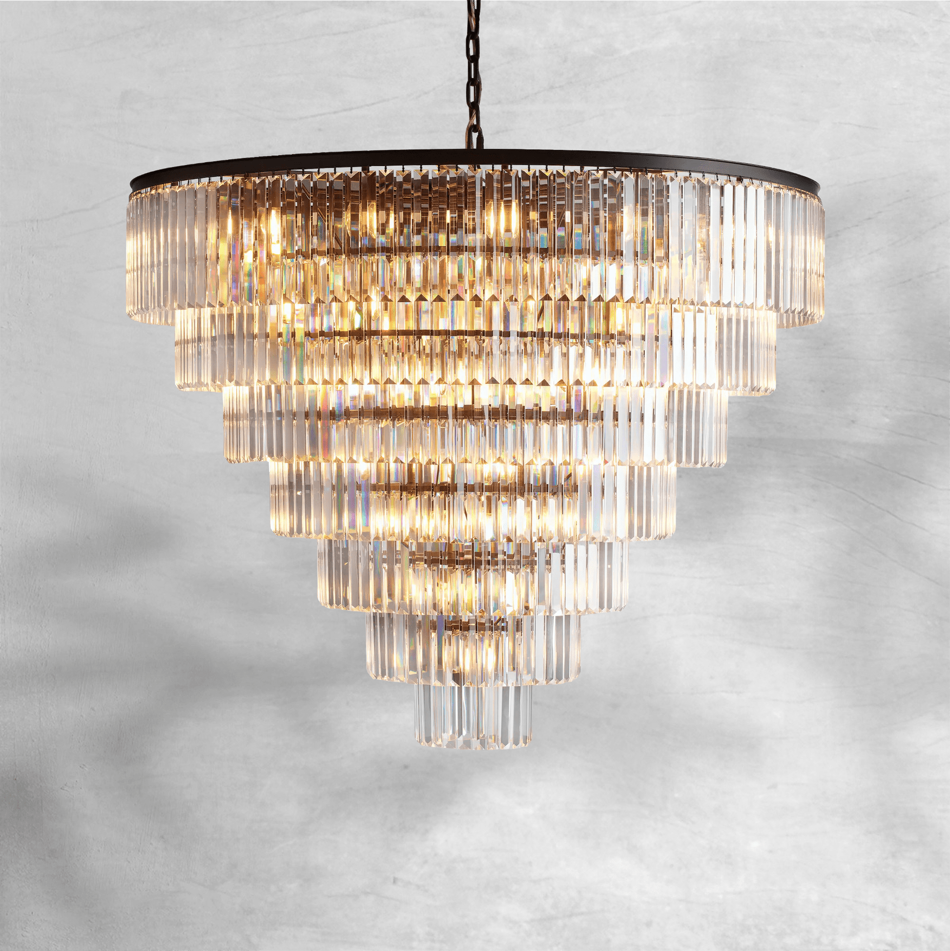 Leyland Tiered Round Chandelier 48"60" - Camilalamps - CA - 662036H748KT