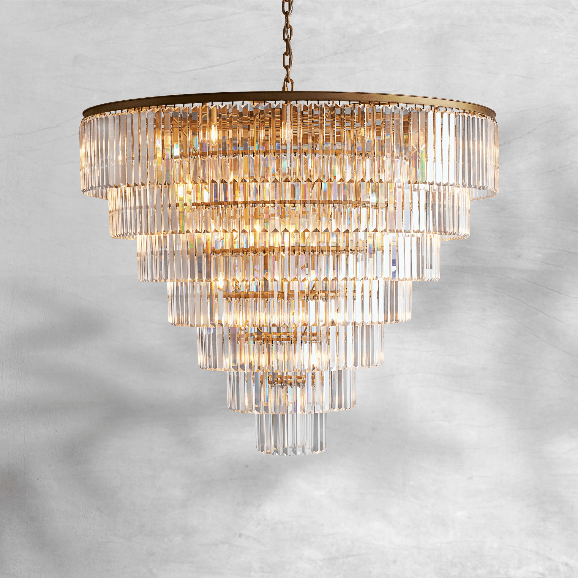 Leyland Tiered Round Chandelier 48"60" - Camilalamps - CA - 662036H748KT